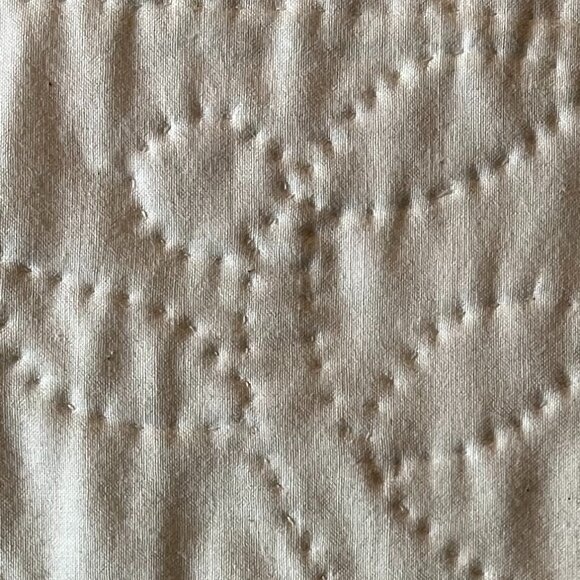 Hand Stitched Folk Art Log Cabin Patchwork & Bird Appliqué Quilt Wall Hanging - Picture 12 of 12